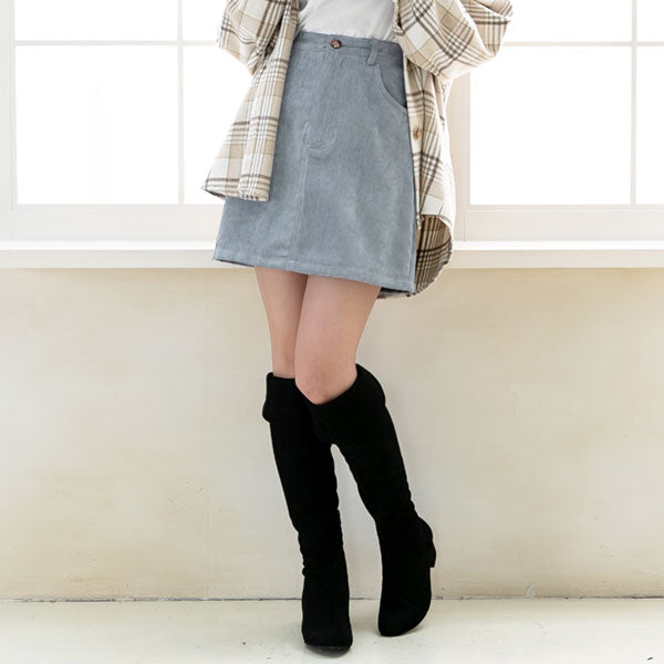コーデュロイ台形ミニスカート – レディースファッション通販の夢展望