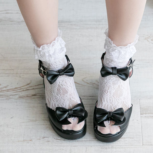 6cm太ヒールリボンロリータサンダル – レディースファッション通販の夢