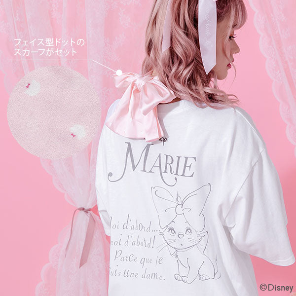 【メール便】【海外発送不可】【Disney/マリー】スカーフTシャツ