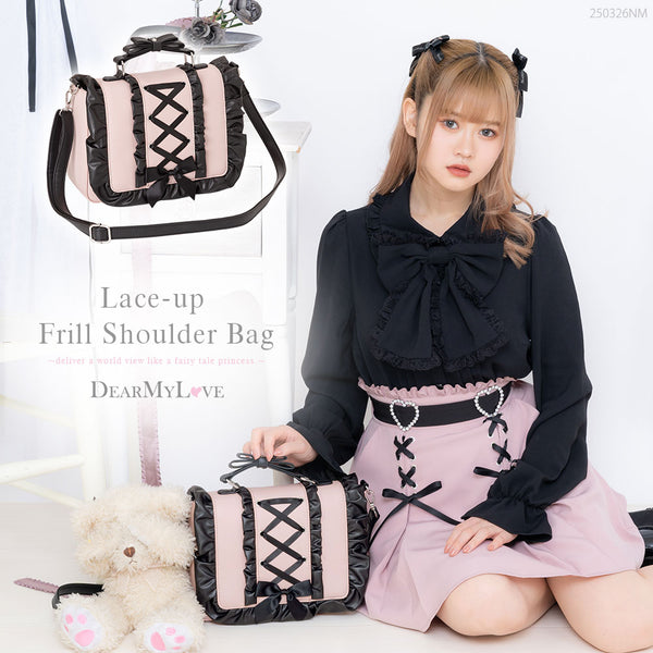 ゆめかわいい レースバッグ ブラックレースバッグ｜ファッション