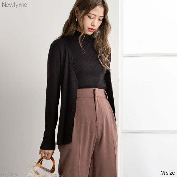 ウォッシャブルアンサンブルリブニット