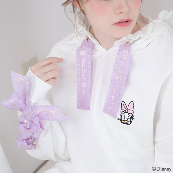 海外発送不可】【Disney Daisy Duck】イメージミニ裏毛ワンピース