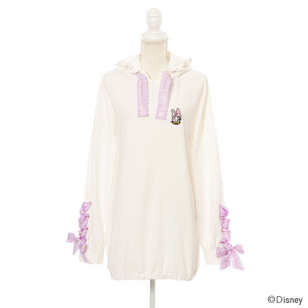 海外発送不可】【Disney Daisy Duck】イメージミニ裏毛ワンピース