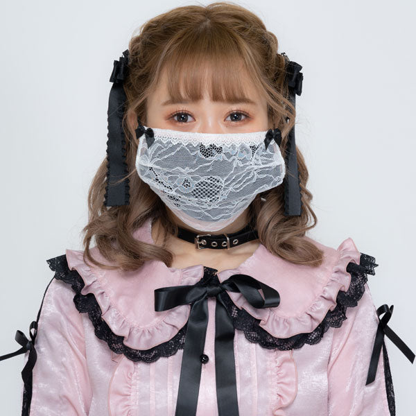 【メール便】レース&シルクのマスクカバー