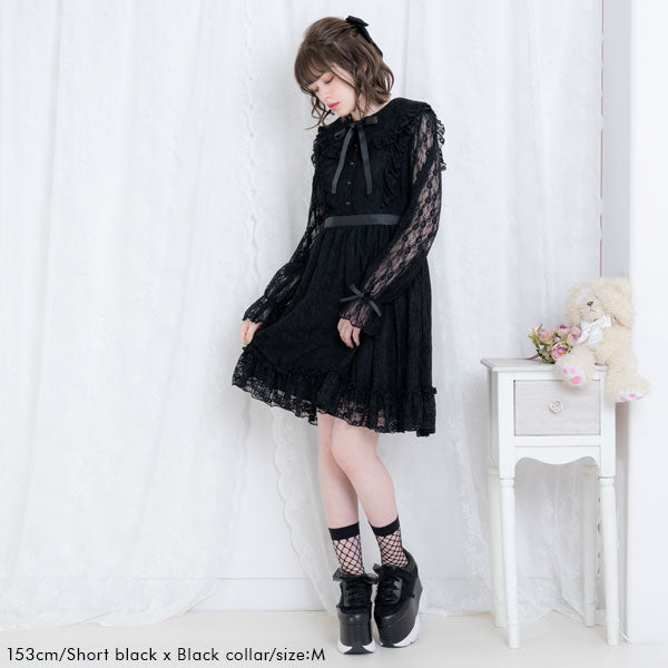 希少　RED VALENTINO ニットワンピース　リボン　フリル　レース RED VALENTINO レッドヴァレンティノ ニットワンピース レース