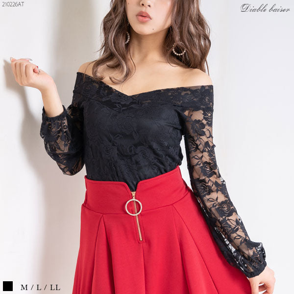 オフショルレーストップス