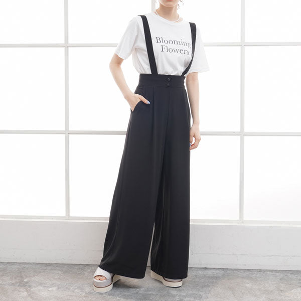 さつまいも 　サスペンダー付きワイド パンツ サス付きワイドパンツ – レディースファッション通販の夢展望