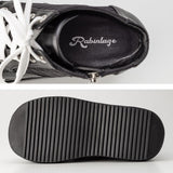 【ステップアップ対象】【Rabintage】Checker flag pattern Platform Shoes