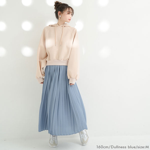 シフォンロングイージープリーツスカート – レディース