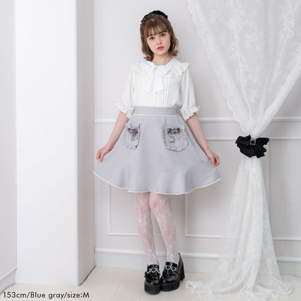 メール便】ハートリボンフリルポケットスカート – レディース