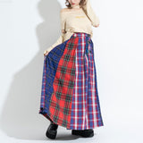 【Rabintage】Fascinate Check Long Skirt