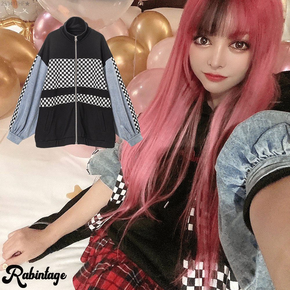 LS】【Rabintage】Checker flag Denim blouson – レディース 