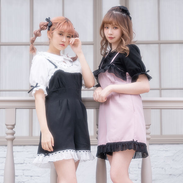 メール便】ランジェリーライクサロペット – レディースファッション