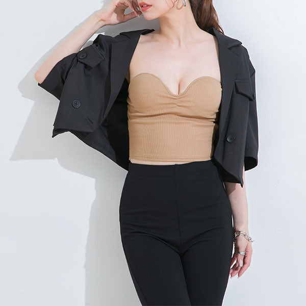 ハートネックリブベアトップ – レディースファッション通販の夢展望