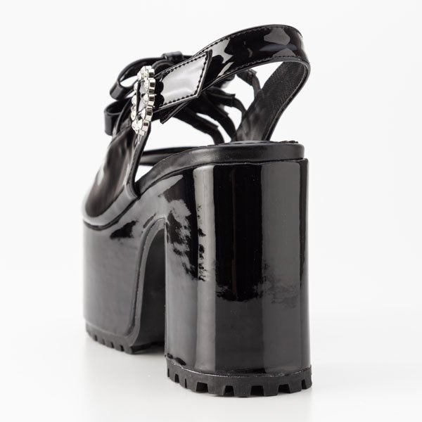 【新品未使用】　LETALON ダブルリボン黒23センチ LE TALON（ルタロン）の「TAEKO HIGASHIHARA×GRISE ポインテッド