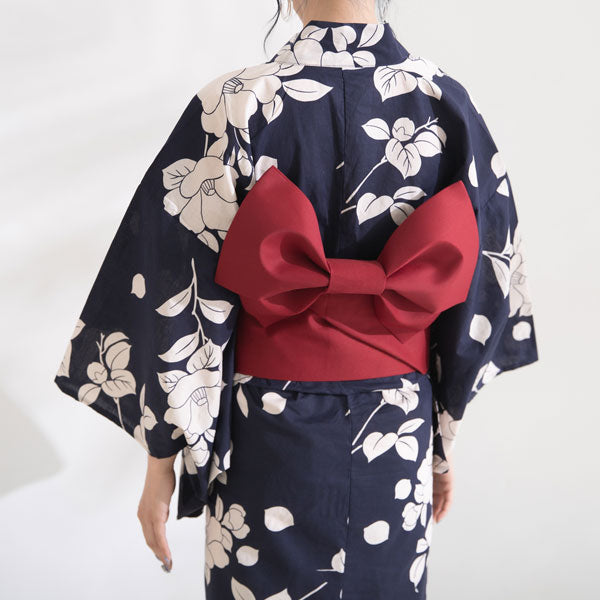 水墨画調 椿柄浴衣 単品 楽天市場】【浴衣＆作り帯の2点セット】上品な柄で大人可愛く