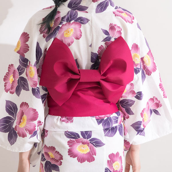 夢工房　レディース着物　椿柄 椿柄浴衣3点セット – レディースファッション通販の夢展望【公式】