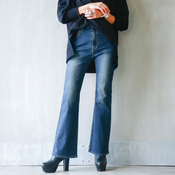 美脚フレアデニムパンツ – レディースファッション通販の夢展望【公式】