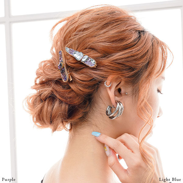 カラービジューヘアクリップ – レディースファッション通販の夢