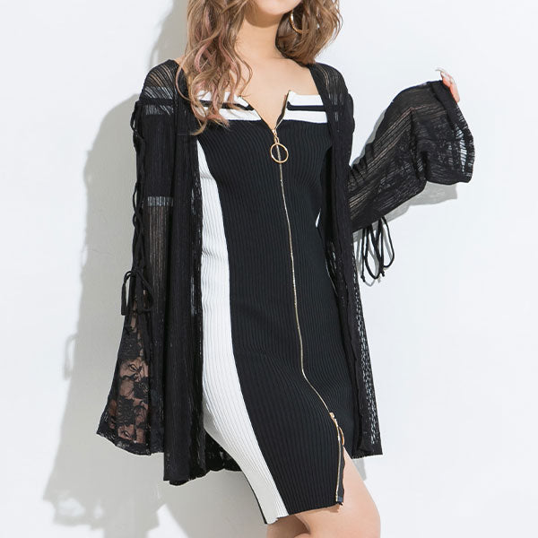 セクシーレースアップカーディガン – レディースファッション通販の夢