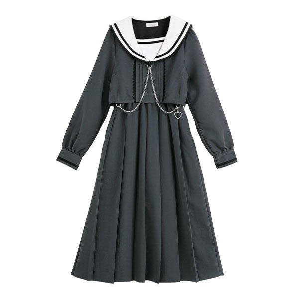 闇学園レースチェーンセーラーワンピース – レディースファッション