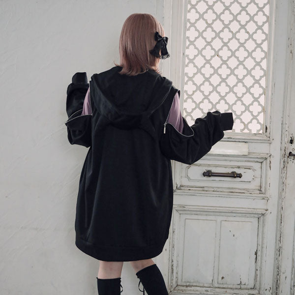 POPPY パーカーワンピース レースリボンパーカーワンピース – BUNNY APARTMENT