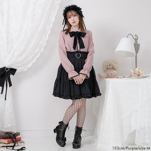 コムデギャルソン　リボン付き丸襟ブラウス COMME des GARCONS コムコム コムデギャルソンCOMME 製品洗い