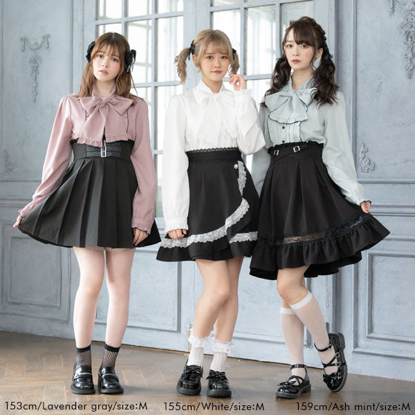 定価20900円 ボウタイフリル ブラックフォーマル ブラウス 東京ソワール 喪服】【洗える】ボウタイフリル ブラックフォーマル ブラウス