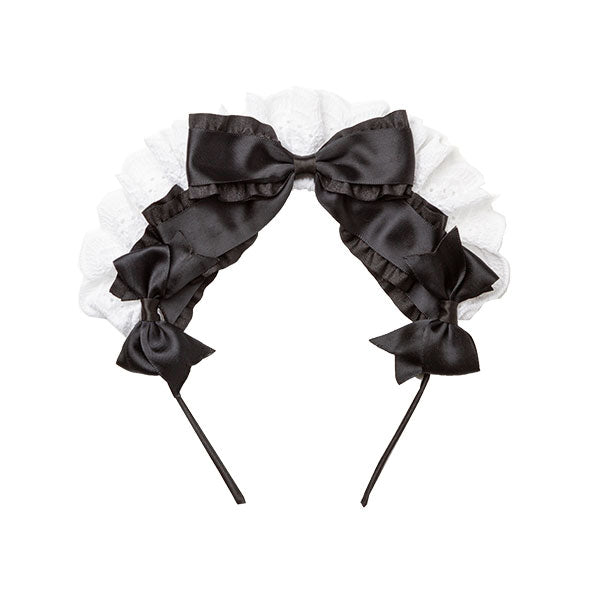 DimMoire ディムモアール 特大リボンカチューシャ BLACK DimMoire 特大リボンカチューシャ Black &White | Shop at
