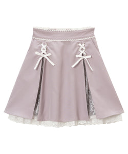 大きめリボンレース切替スカート