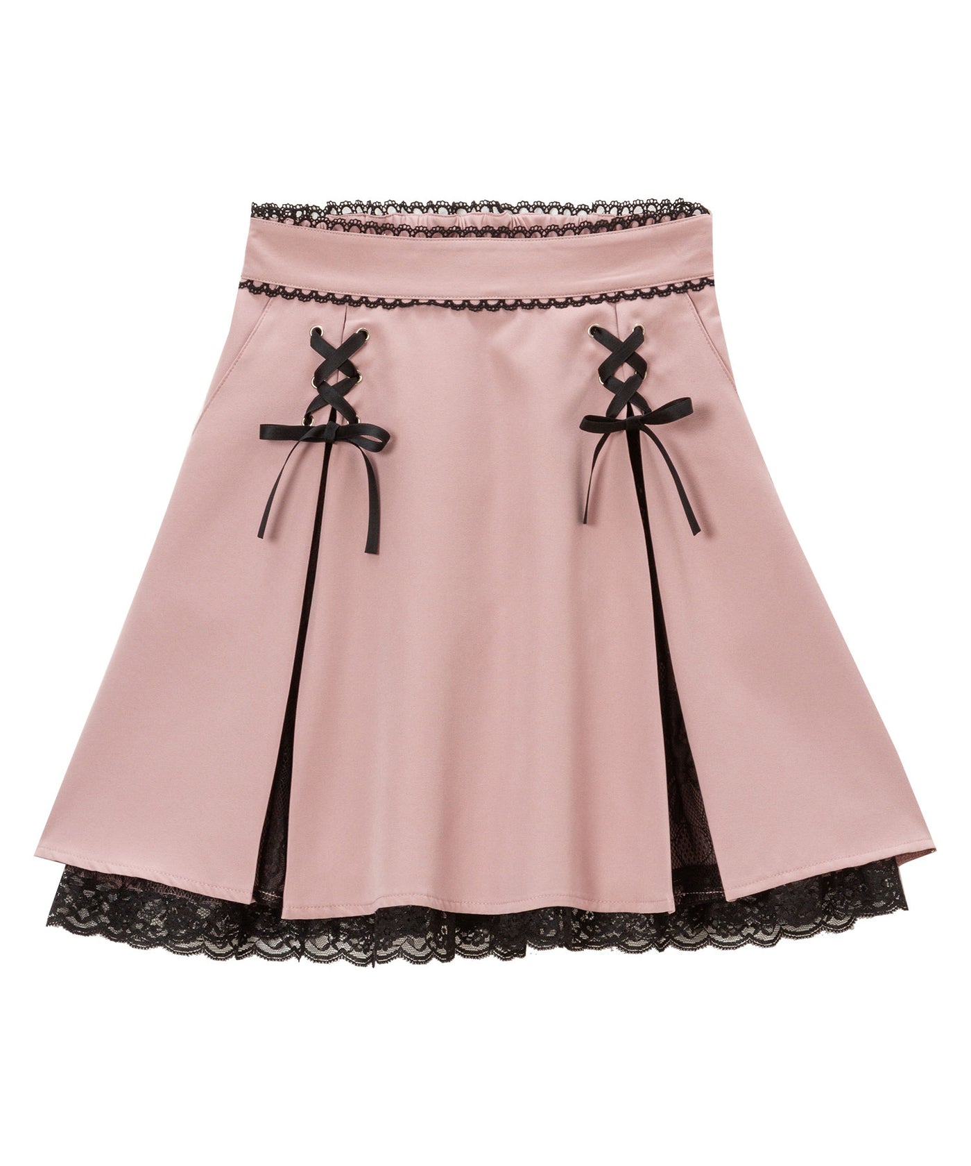 大きめリボンレース切替スカート – レディースファッション通販の夢