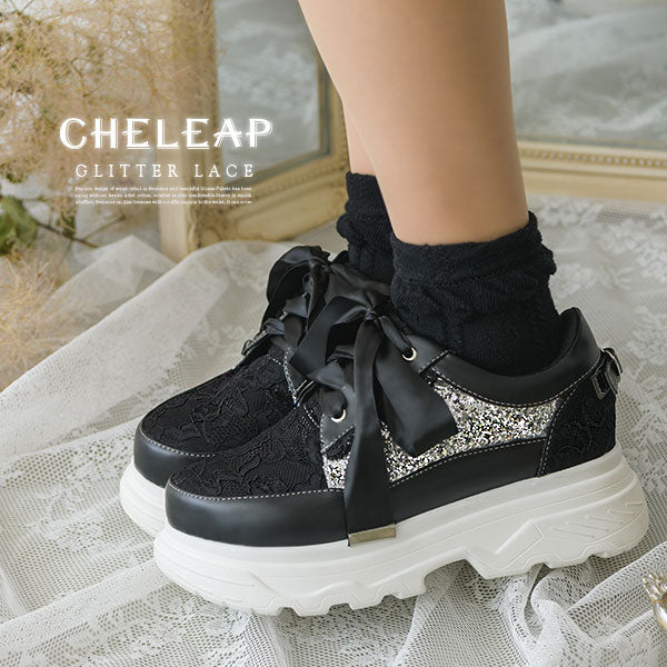 グリッターレーススニーカー – レディースファッション通販の夢展望