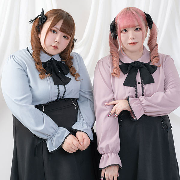 リボン2set丸襟ブラウス – レディースファッション通販の夢展望【公式】