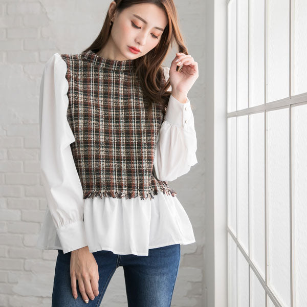 ツイードブラウス ADORE｜ファンシーツイードブラウス