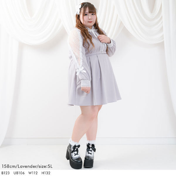 着画あり　夢展望好きさんへ　レースワンピース　 姫ギャルhimekaji 袖レース切替ベルトワンピース – レディースファッション通販の夢展望