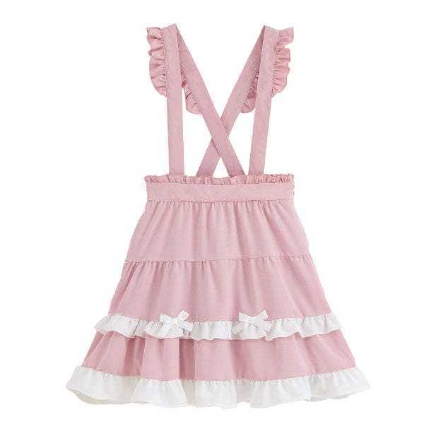 フリルたっぷりサス付スカート – レディースファッション通販の夢展望  