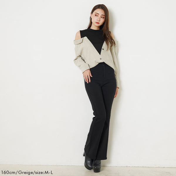 DRESSEDUNDRESSED ドッキングレイヤードシャツ