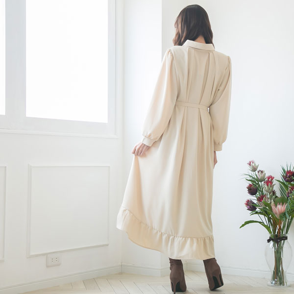 フィッシュテールロングシャツワンピース – レディースファッション