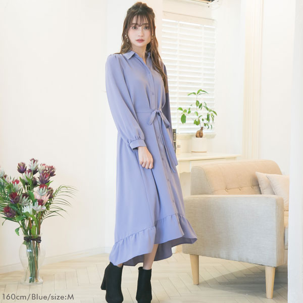 フィッシュテールロングシャツワンピース – レディースファッション