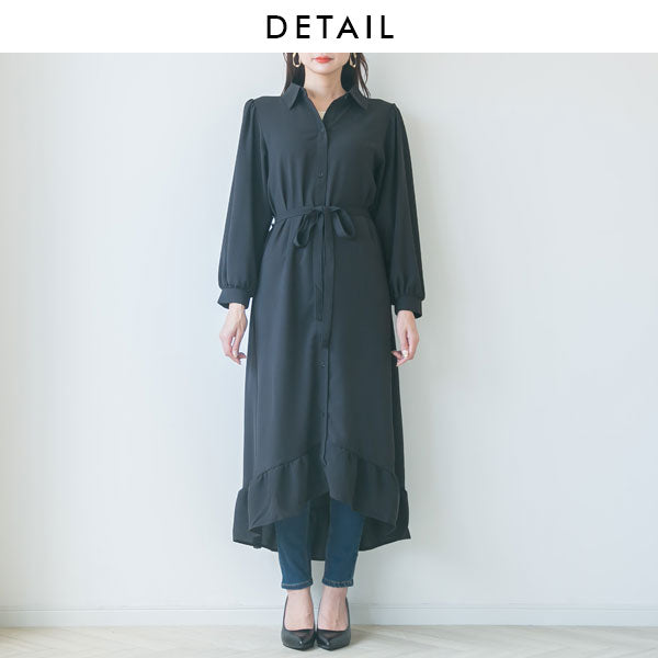 フィッシュテールロングシャツワンピース – レディースファッション 