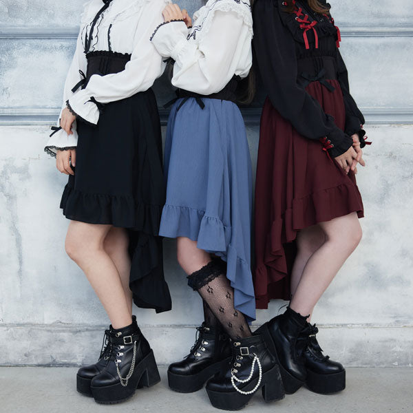 リボンフリルフィッシュテールスカート – レディースファッション通販