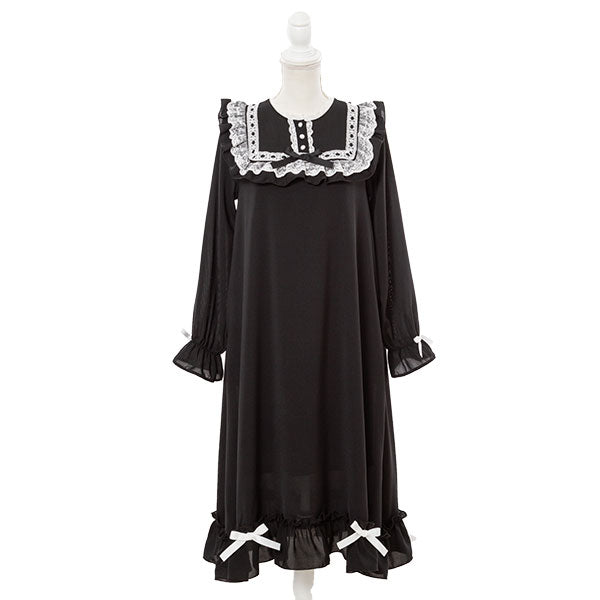 お姫様はしごレースフリルネグリジェルームウェアワンピース