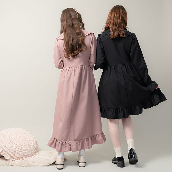 丸襟シンプルドールワンピース – レディースファッション通販の