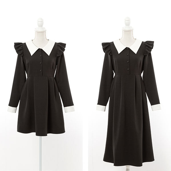 美品　NOLLEY'S 2.2万円　大人可愛い　フロントフリルワンピース セール】キカプリントギャザーチュニックワンピース（ワンピース