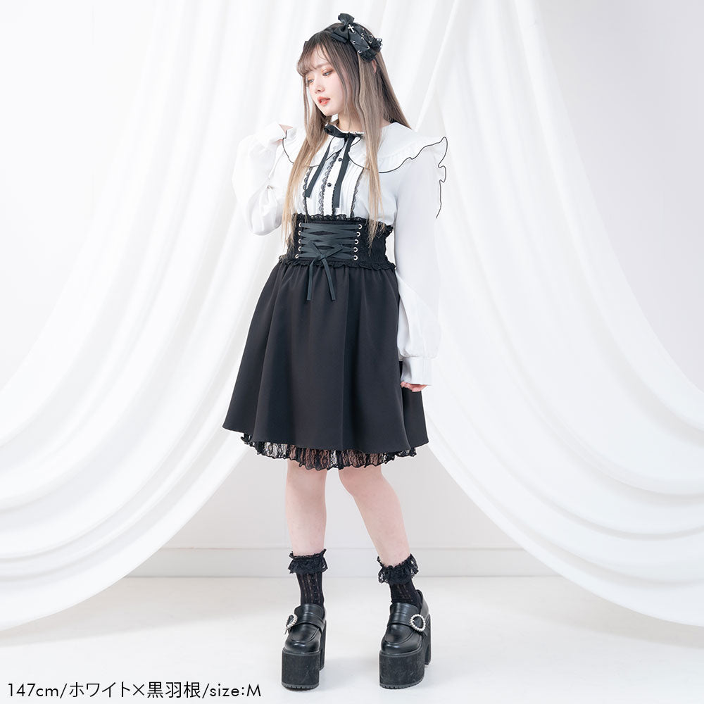 羽根刺繍セーラー襟ブラウス – レディースファッション通販の夢