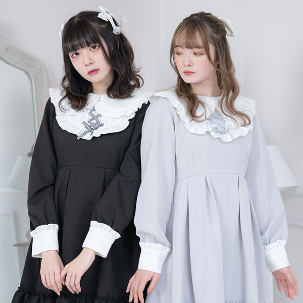 ファッション 通販 ヨークレースアップお嬢様ワンピース レディースファッション – ワンピース