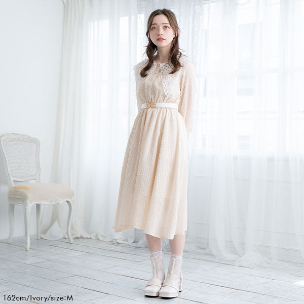 レース襟フレンチワンピース – レディースファッション通販の夢展望