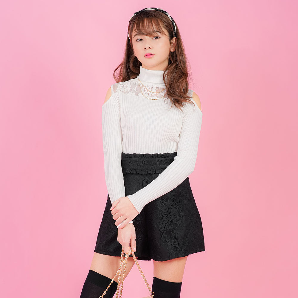 tricot COMME des GARCONS ベロアズボン　フリル レース tricot COMME des GARCONS ベロアズボン フリル レース