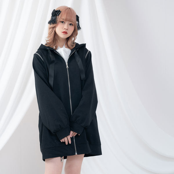 選べる天使or悪魔プリント柄パーカーワンピ – レディース