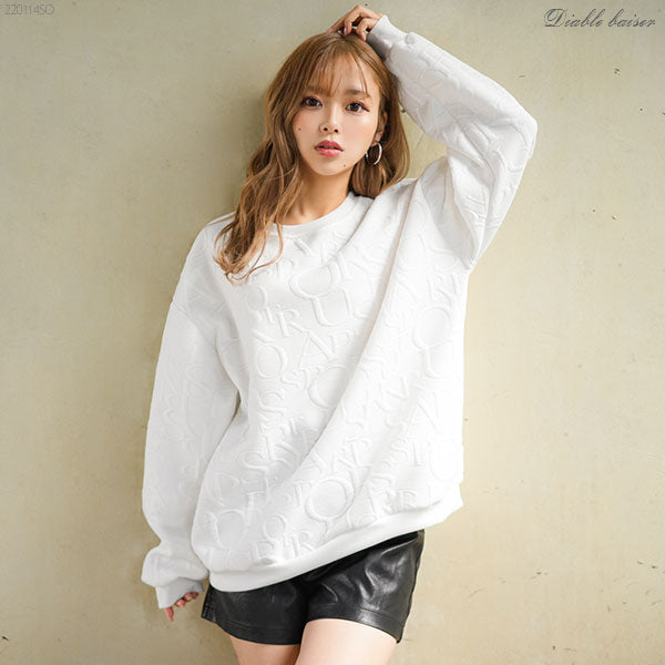 オーバーサイズロゴプルオーバー